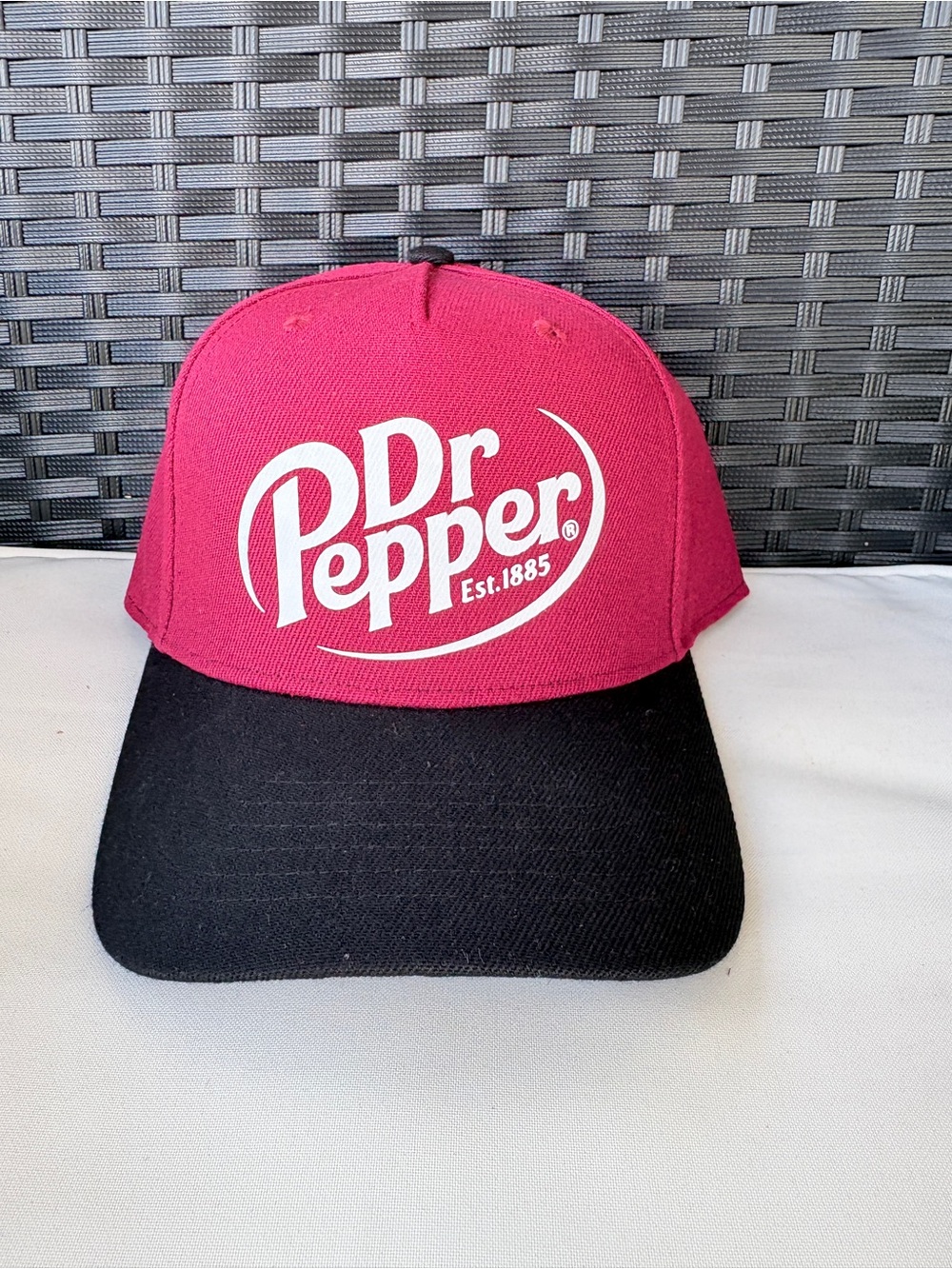 Dr Pepper Two-Tone Snapback Hat - Red and Black